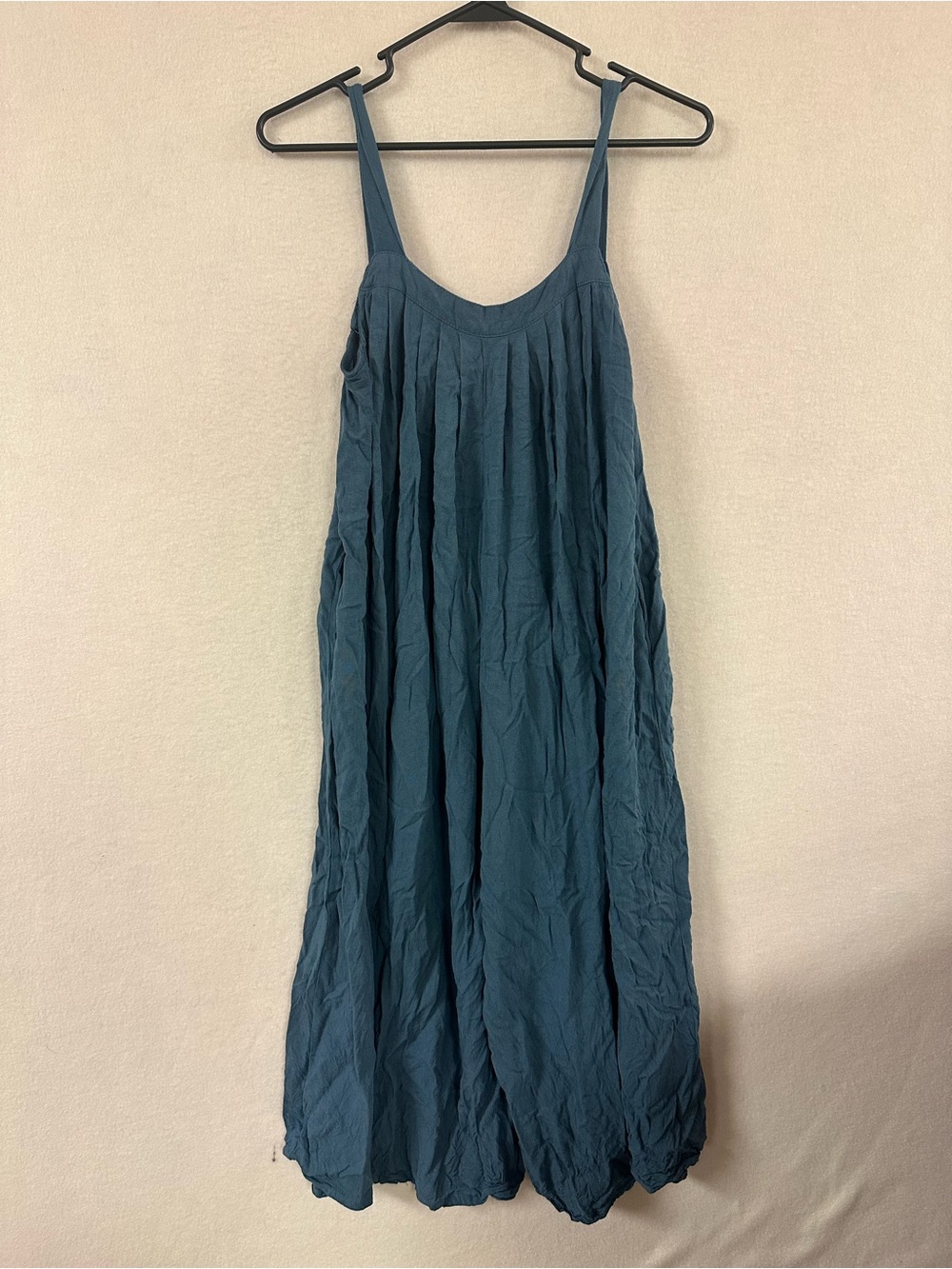 Hunter & Brown Cropped Wide Leg Romper Jumpsuit Size XS Lagenlook Boho Granola